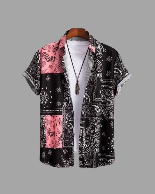 Paisley Print Casual Short Sleeve Shirt