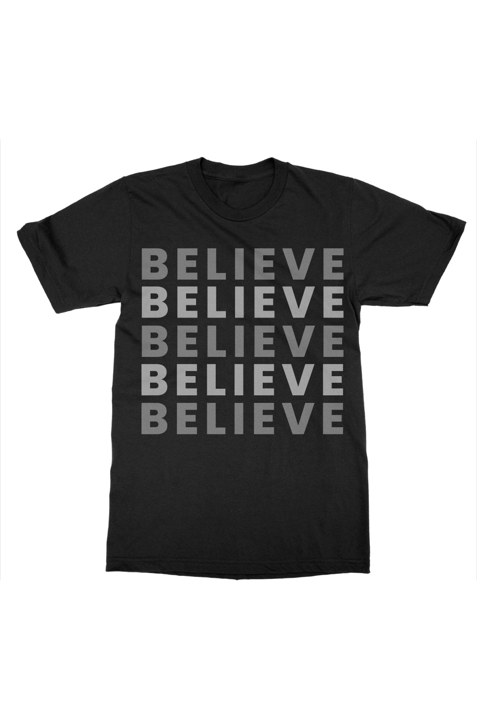 Believe Print Graphic T-Shirt New