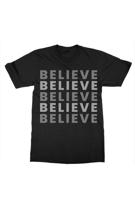 Believe Print Graphic T-Shirt New