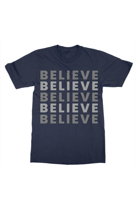 Believe Print Graphic T-Shirt New