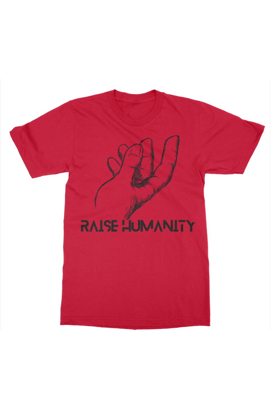 Raise Humanity Print Graphic T-Shirt New