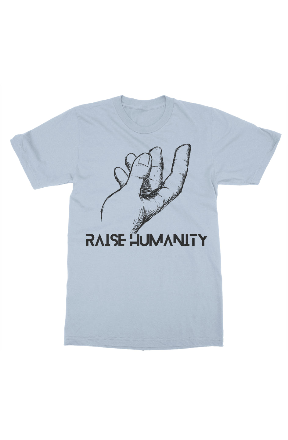 Raise Humanity Print Graphic T-Shirt New