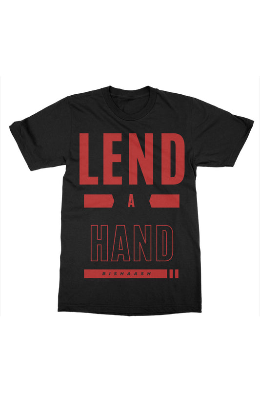 Lend Hand Print Graphic T-Shirt NEW