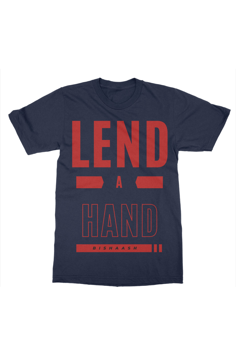 Lend Hand Print Graphic T-Shirt NEW