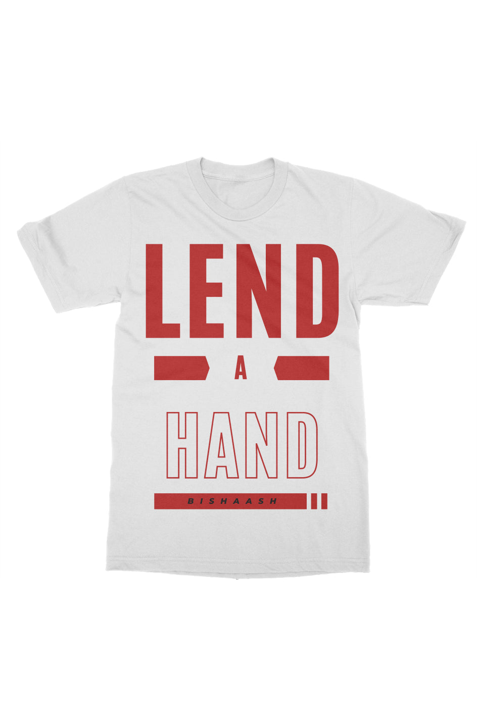 Lend Hand Print Graphic T-Shirt NEW