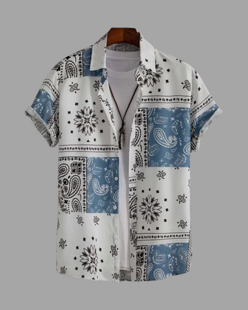 Paisley Print Casual Short Sleeve Shirt
